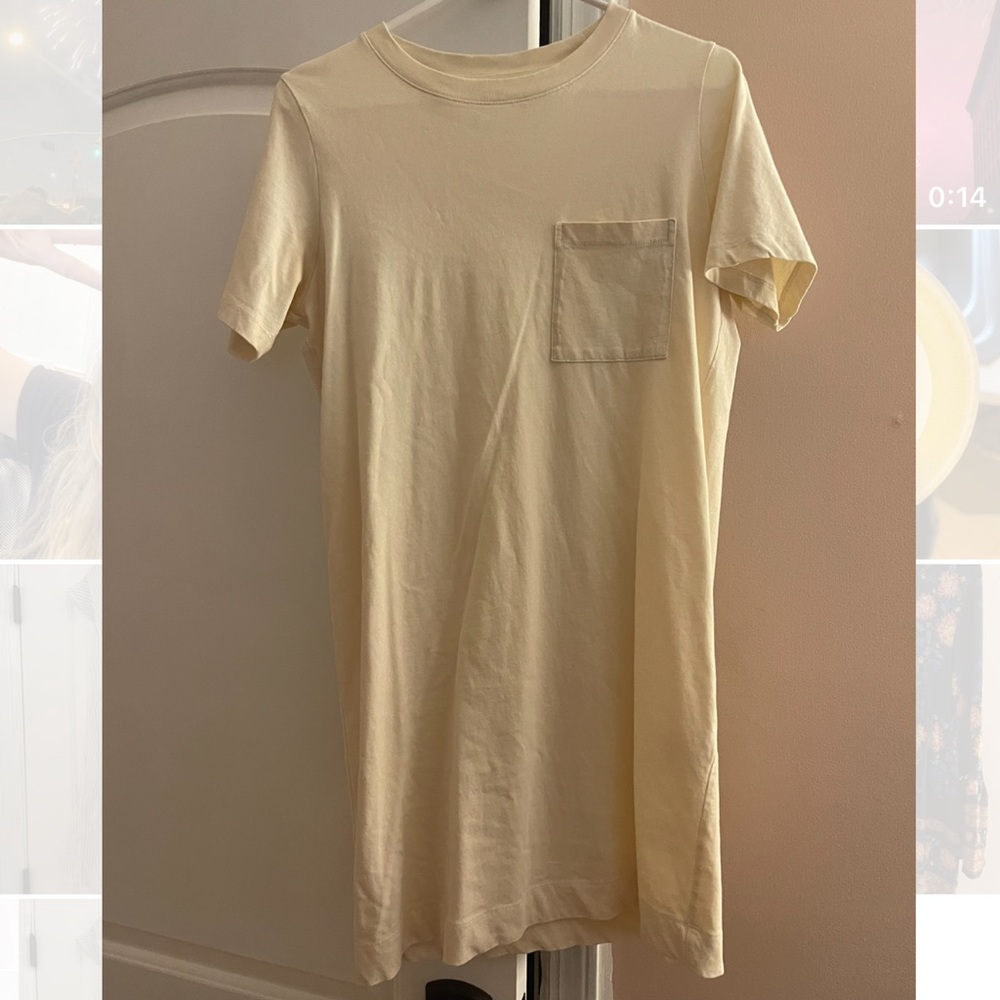 Cream colored everlane dress